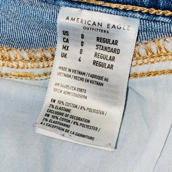 American Eagle AE Super Hi Rise Jegging Next Level Stretch 0 R - Picture 9 of 9